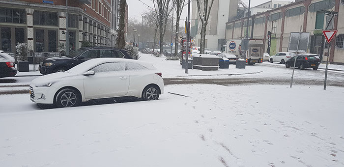 Hollanda'dan kar manzarası