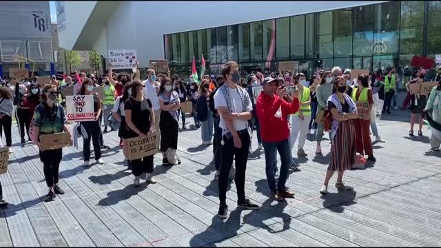 Hollanda'da Filistin'e destek gösterisi