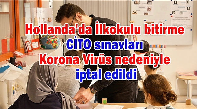 Hollanda'da İlkokulu bitirme CİTO sınavları iptal edildi