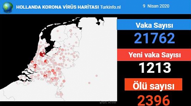 Hollanda'da 24 saatte 148 kişi daha koronavirüsten öldü