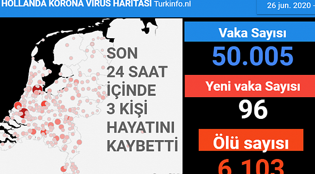 Hollanda'da korona virüs vaka sayısı 50 bini aştı