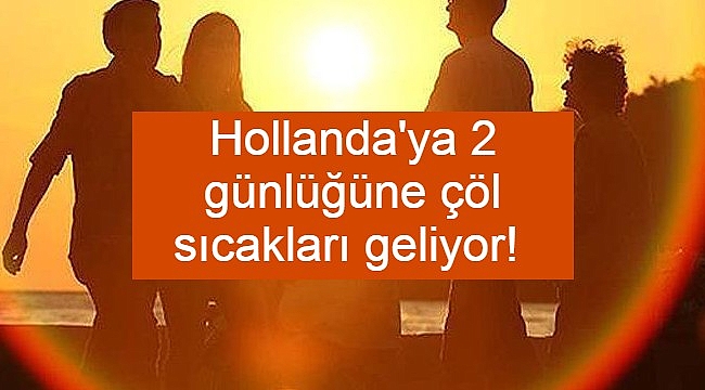 Hollanda'ya 2 günlüğüne çöl sıcakları geliyor!