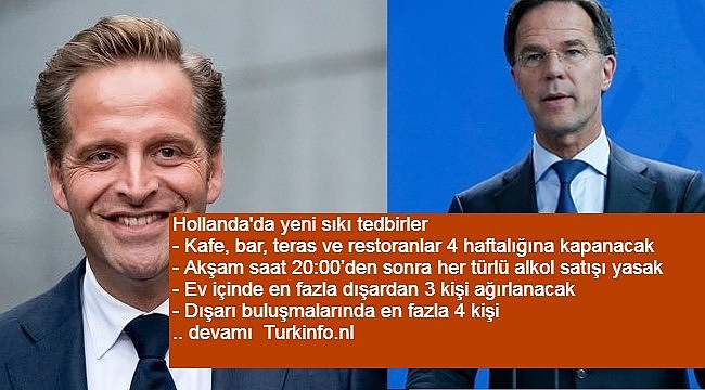 Hollanda'da hükümet Kovid-19'a yönelik yeni sıkı tedbirleri açıkladı