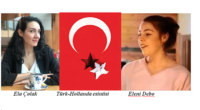 Türk ve Hollanda bayraklarını simgeleyen afiş birincilik kazandı