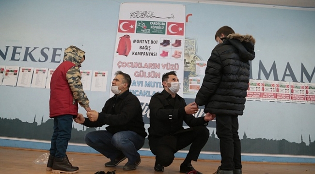 Gurbetçi hayırseverlerden ihtiyaç sahibi çocuklara yardım