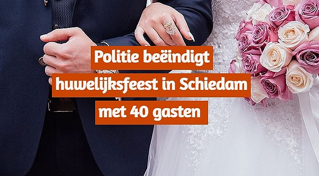 Politie beëindigt huwelijksfeest in Schiedam met 40 gasten