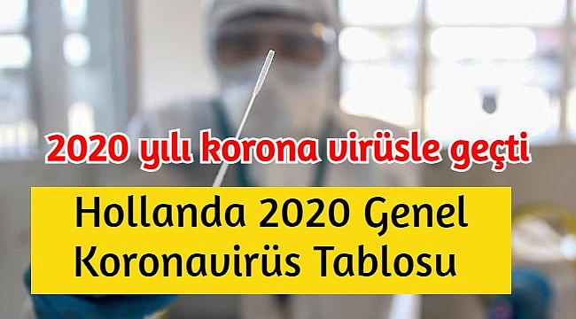 Hollanda 2020 Genel Koronavirüs Tablosu: 2020 yılı korona virüsle geçti