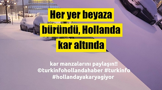 Her yer beyaza büründü, Hollanda kar altında