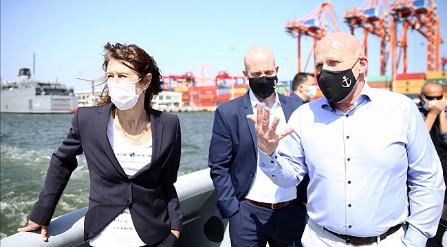 Hollanda'nın Ankara Büyükelçisi Kwaasteniet, Mersin Uluslararası Limanı'nı gezdi