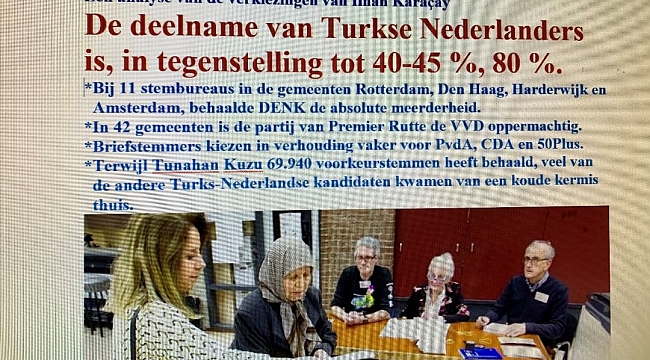 Türklerin % 80 oy kullandıkları haberi Hollanda medyasında