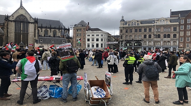 Hollanda'da Filistin'e destek gösterileri devam ediyor