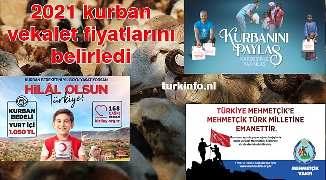 Hollanda Diyanet 2021 kurban vekalet fiyatlarını belirledi - Diyanet, Kızılay ve Mehmetçik Vakfı kurban bağışları