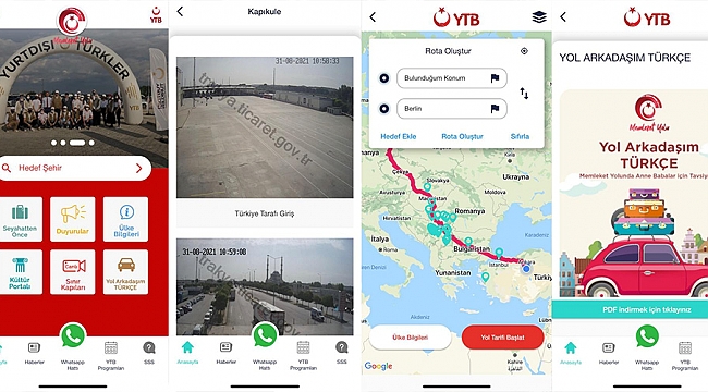 Yurt dışında yaşayan vatandaşların Türkiye seyahatleri için “Memleket Yolu” mobil uygulaması