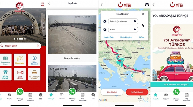 Yurt dışında yaşayan vatandaşların Türkiye seyahatleri için "Memleket Yolu" mobil uygulaması