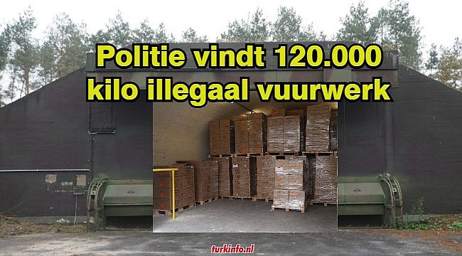 Politie vindt 120.000 kilo illegaal vuurwerk