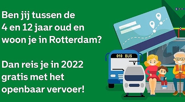 Kinderen reizen in 2022 gratis met OV