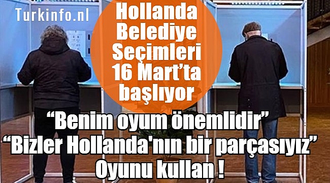 Hollanda Belediye Seçimleri 16 Mart'ta başlıyor