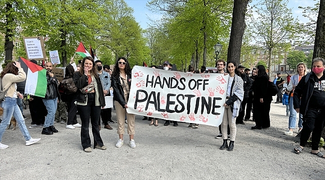 Hollanda'da İsrail'in Mescid-i Aksa baskını protesto edildi