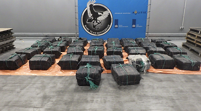 Hollanda'nın Rotterdam Limanı'nda 4 bin 226 kilo kokain ele geçirildi