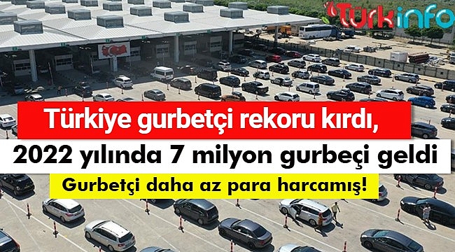 Türkiye gurbetçi rekoru kırdı, 2022 yılında 7 milyon gurbeçi geldi