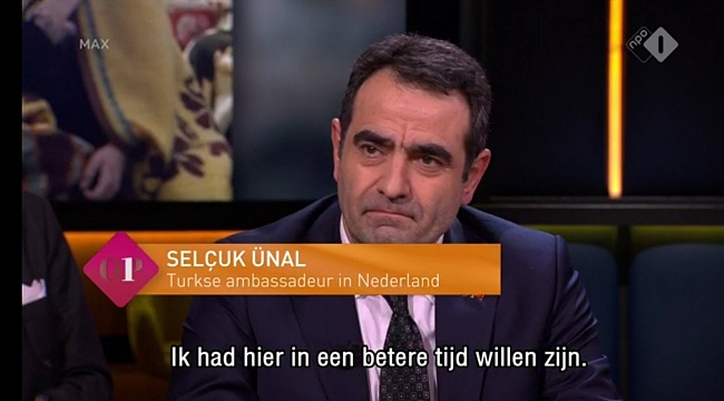 Hollanda'da ulusal kanalına çıkan Büyükelçi Selçuk Ünal yapılan yardımlar için teşekkür etti