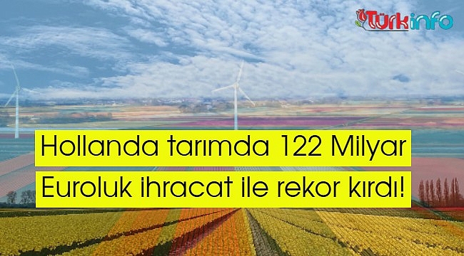 Hollanda'nın tarım ihracatı 122 Milyar Euroyu aşarak rekor kırdı