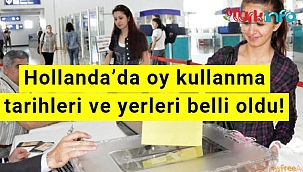 Hollanda’da oy kullanma tarihleri ve yerleri belli oldu!