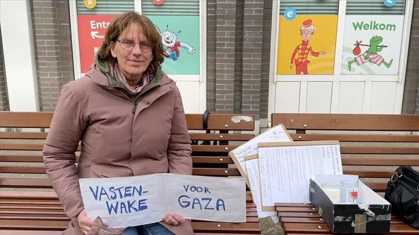 Hollandalı Profesör Thea Hilhorst, Gazze'deki açlık ve kıtlığa dikkati çekmek için açlık grevi düzenledi: