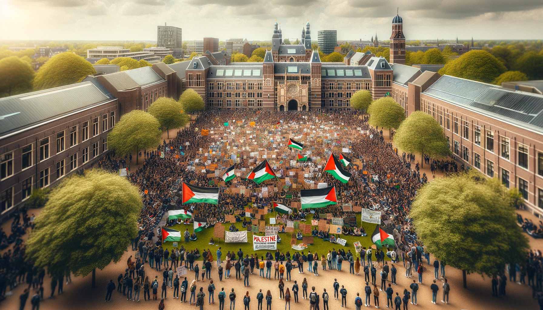 ABD'deki Gazze Protestoları Hollanda Üniversitelerine Sıçradı: Beş Üniversitede Gösteriler Düzenlendi