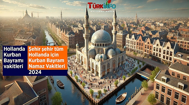 2024 Hollanda Kurban Bayramı Namaz Saatleri
