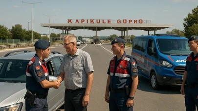 Gurbetçilere Sınırdan Otoyola Kadar Jandarma Eşliğiyle Güvenli Yolculuk