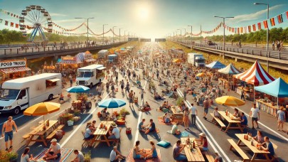 Amsterdam A10 Otoyolunda Tarihi Festival: 200 Bin Kişi Katıldı