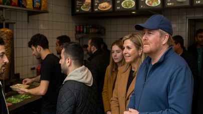 Hollanda Kralı Rotterdam’da Türk Dönercide Sıraya Girdi: Kapsalon Tercihi Şaşırttı