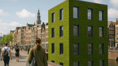 Hollandalı Mühendislerden Beton yorgunu şehirlere nefes aldıracak İcat: Yosunla kaplı binalar geliyor!