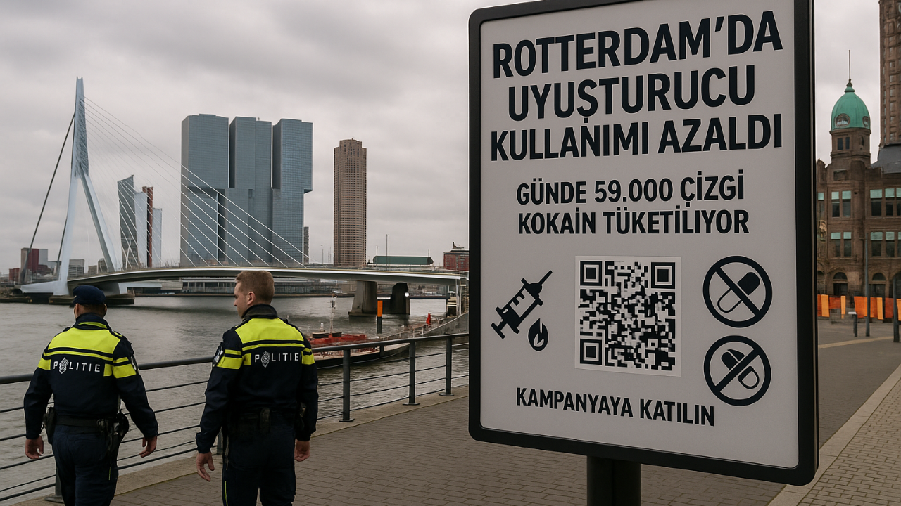 Rotterdam’da Uyuşturucu Kullanımı Azaldı: Günde 59.000 Çizgi Kokain Tüketiliyor