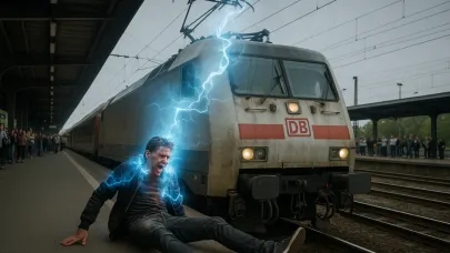 Almanya'da Trenin Üzerine Çıkan Genç Selfie Çekerken Elektrik Çarpmasına Uğradı