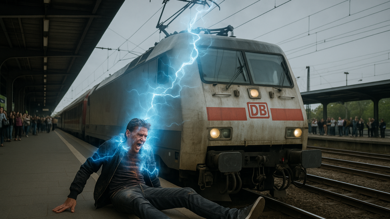 Almanya'da Trenin Üzerine Çıkan Genç Selfie Çekerken Elektrik Çarpmasına Uğradı