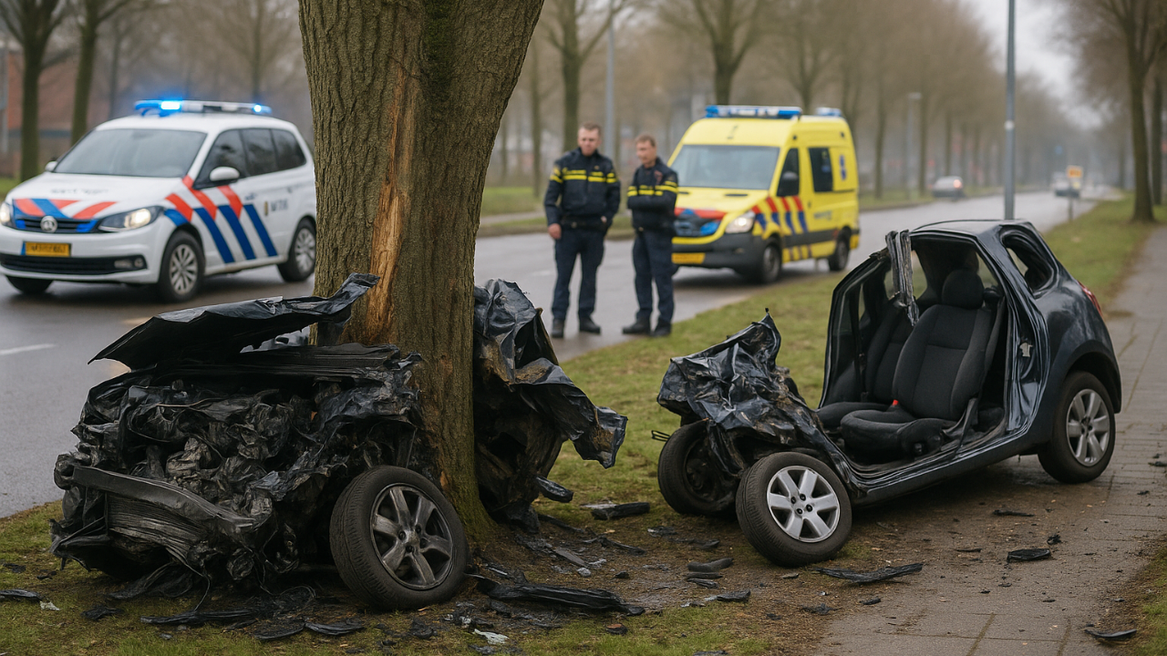 Rotterdam'da Feci Kaza: Araç İkiye Bölündü, Sürücü Hayatını Kaybetti