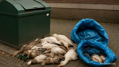 Amsterdam'da Çöp Konteynerinde Onlarca Ölü Ördek ve Kaz Bulundu