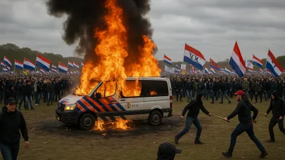 Lahey’de Göçmen Politikalarına Karşı Protesto: Polis Aracı Yakıldı, Gözaltılar Var!