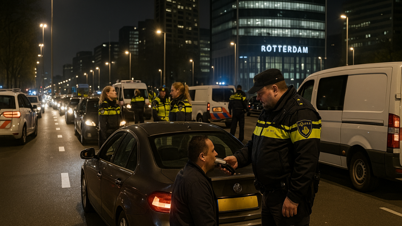 Rotterdam’da Büyük Alkol Denetimi: 14 Sürücünün Ehliyetine El Konuldu