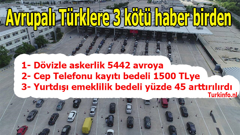Avrupalı Türklere 3 kötü haber birden