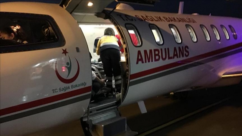Turkse Ambulance vliegtuigen vervoeren 13 duizend 237 patienten in 9 jaar