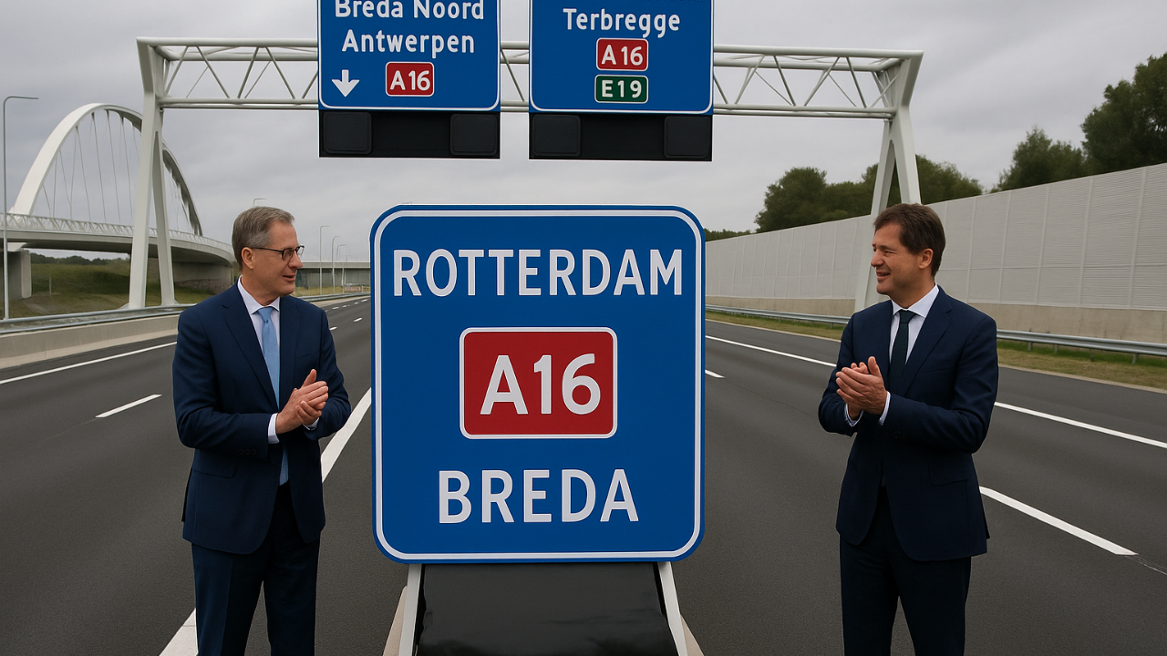 Rotterdam ile Breda Arasındaki Yeni A16 Otoyolu Hizmete Girdi