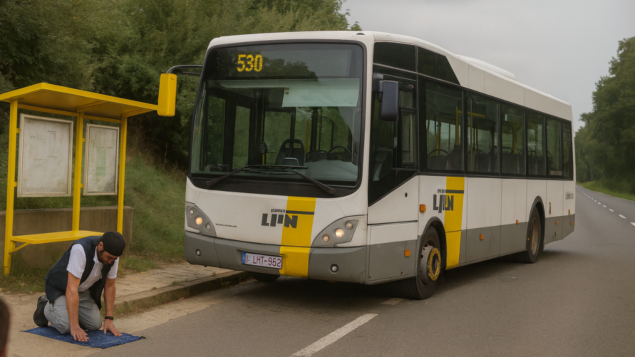 Belçikalı Otobüs Şoförü, Mesai Sırasında Namaz Kıldığı İçin Geçici Olarak Görevden Uzaklaştırıldı
