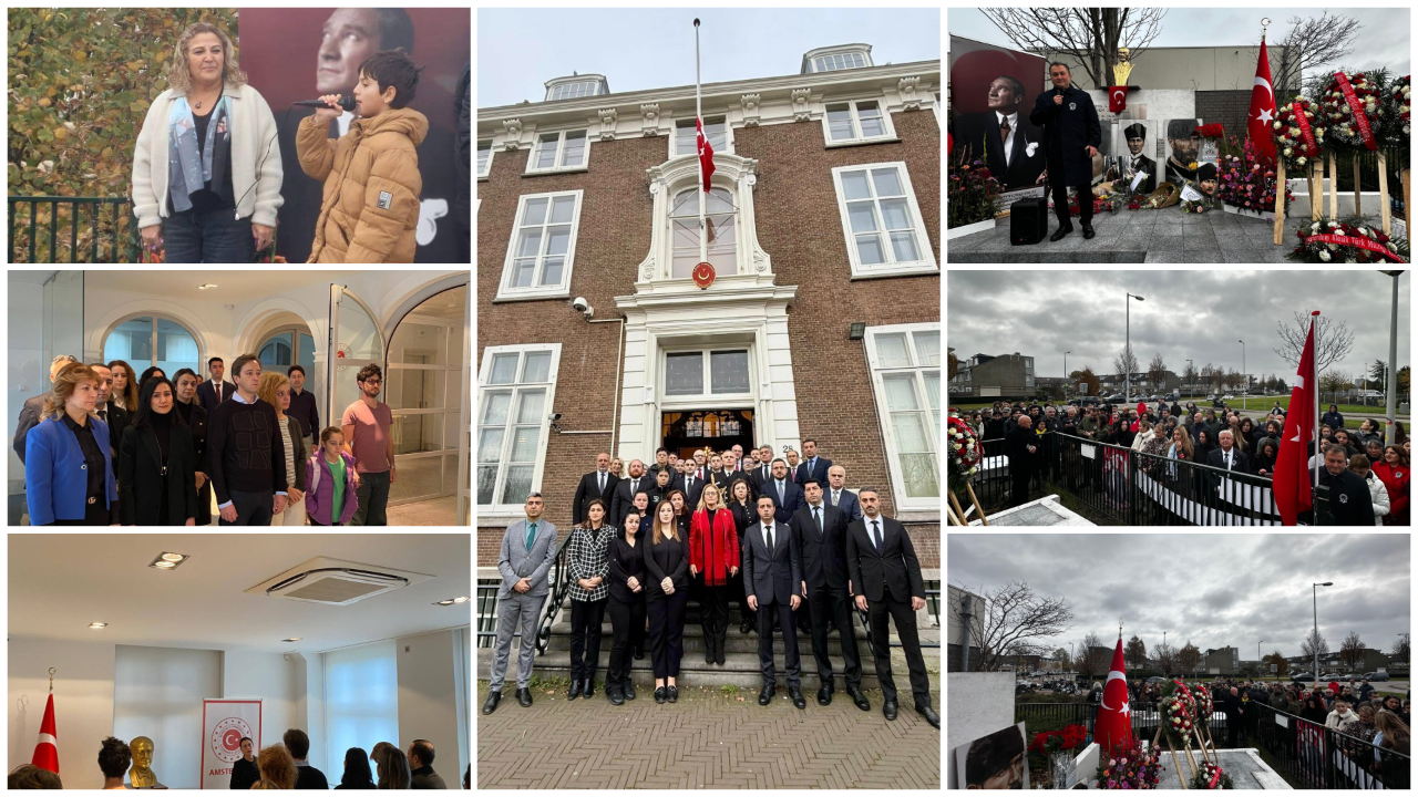 Hollanda’da 10 Kasım Törenleri: Atatürk Saygı ve Özlemle Anıldı