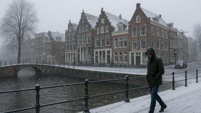 Hollanda’da kış resmen yüzünü gösterdi!