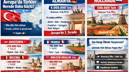 Avrupa ve Dünyada Türk Nüfusu: Almanya Açık Ara Önde