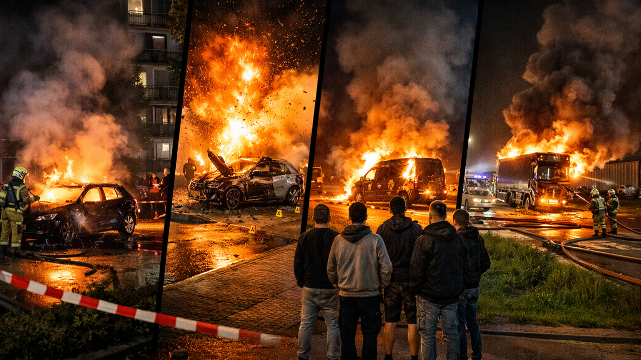 Hollanda’da Araç Yangınları: Rotterdam’da Patlama Yaşandı