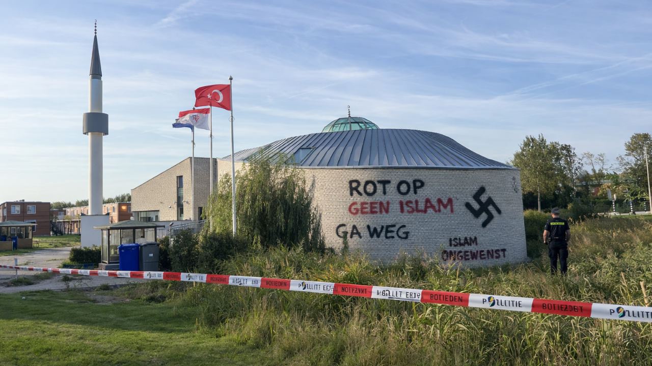Hollanda’da Middelburg’daki Camii Nefret Saldırısının Hedefi Oldu
